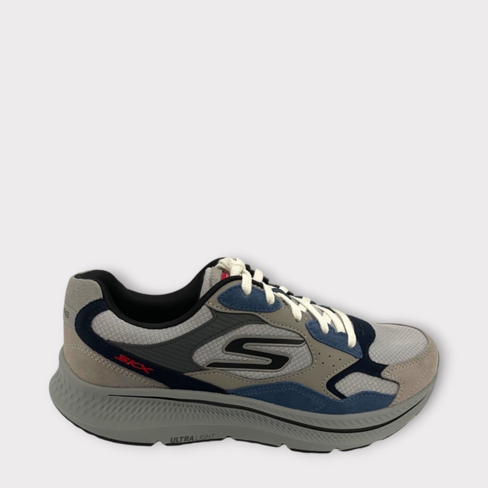 Skechers Men's Go Run Consistent 2.0 Retro Runner in Gray Knit. 220872